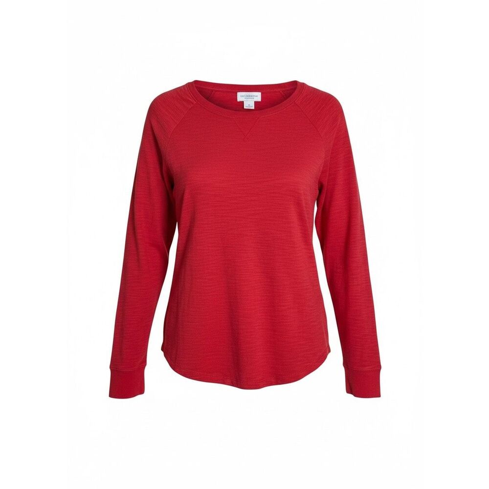 Liz Claiborne Weekend NWOT Long Raglan Sleeve Knit Pullover‎ Top Red Size Medium